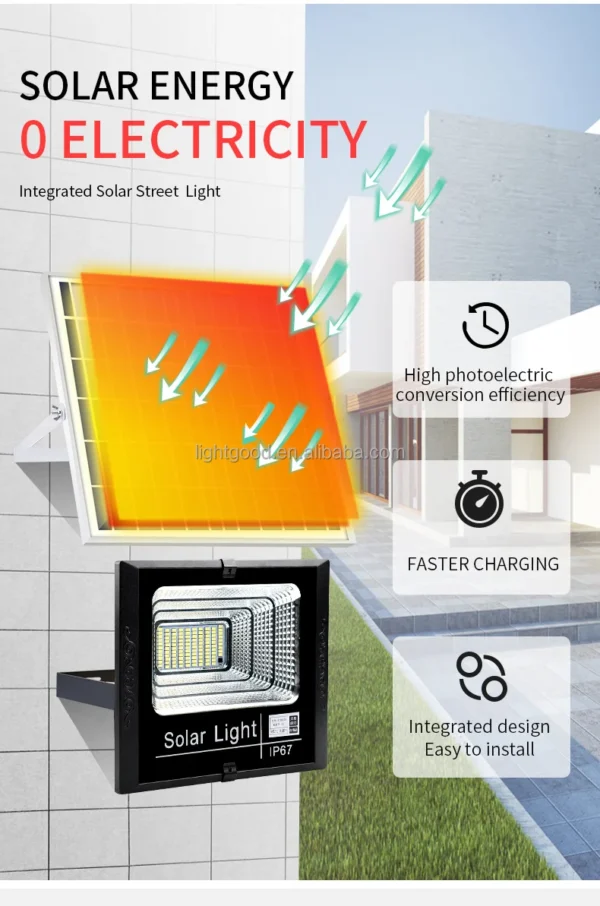 100W Solar flood Light