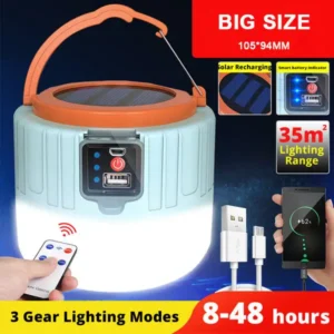 Solar Camping Lantern, your reliable companion for outdoor adventures and emergency situations.